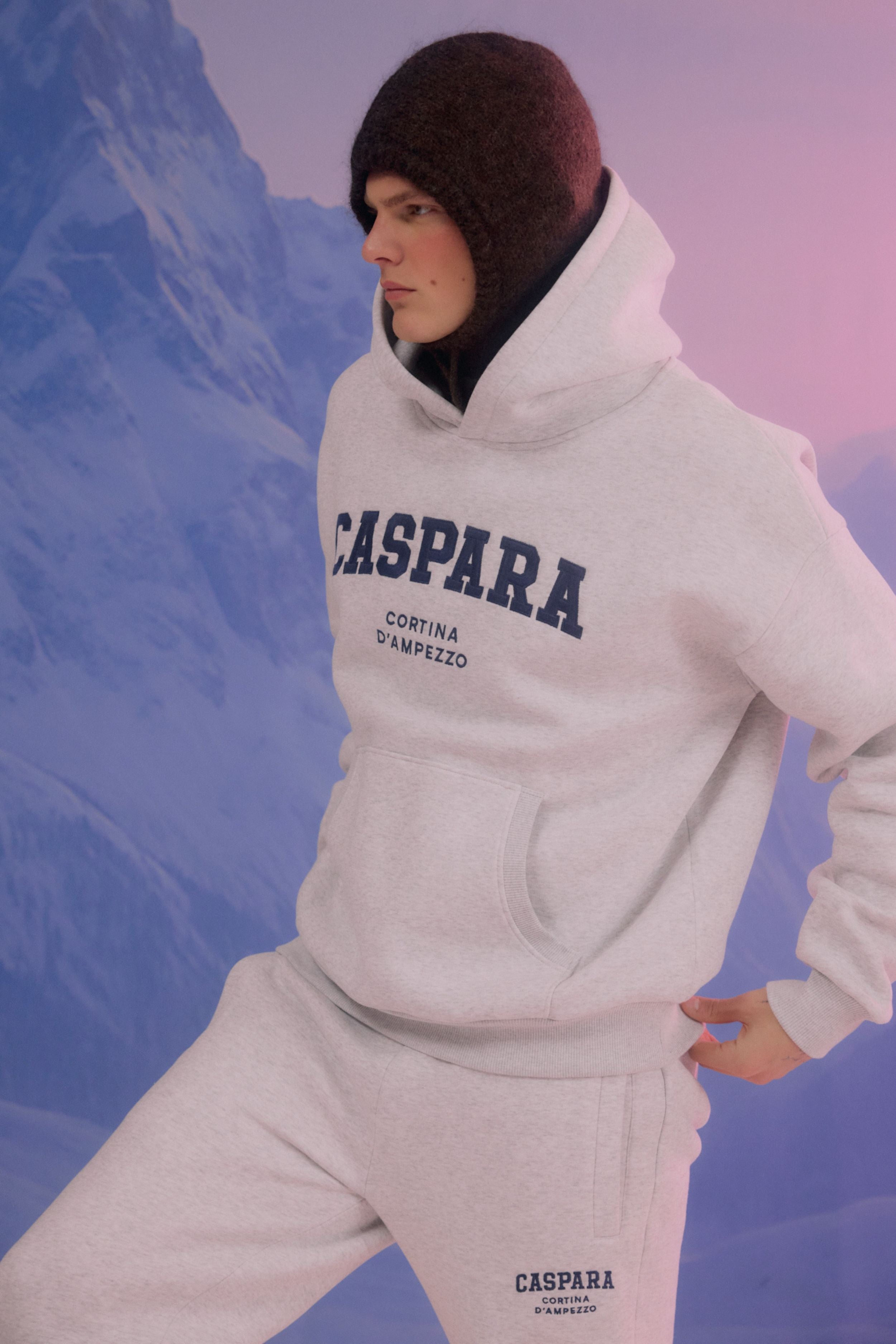 M. Cortina Hoodie - Grey/Navy